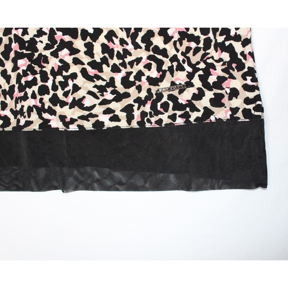 ANNE KLEIN Womens Animal Leopard Cheetah Print Polyester Top Shirt Blouse 2X NWT - Picture 5 of 13